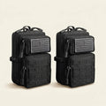 CobaltNook Black 2-pack MOLLE organizer pouches with two US flag patches