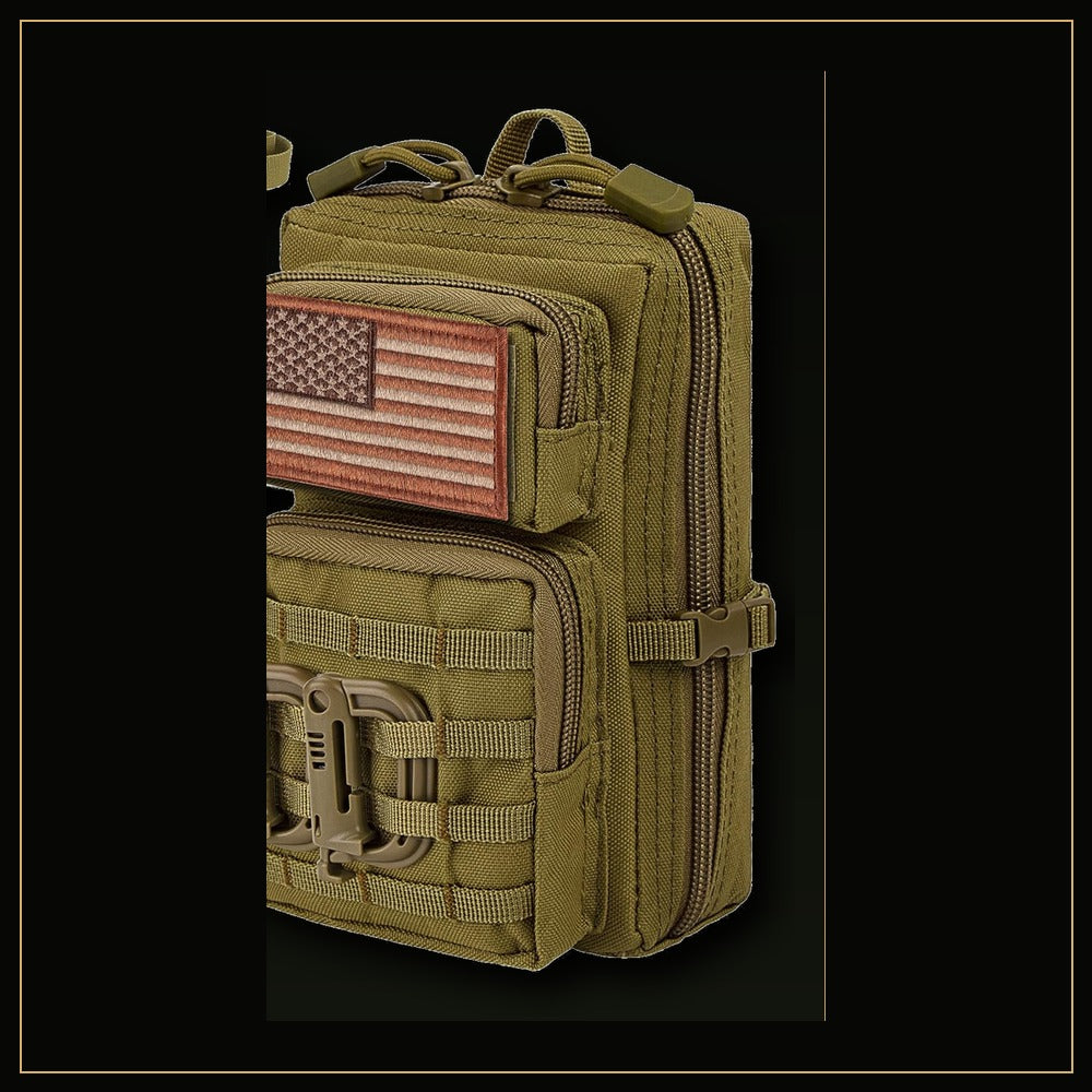 CobaltNook Khaki tactical MOLLE organizer pouch