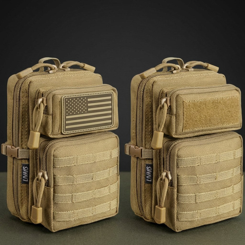 CobaltNook Khaki 2-pack MOLLE organizer pouches