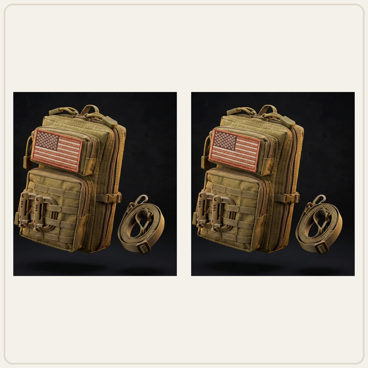 Two CobaltNook tactical MOLLE organizer pouches included in each pack